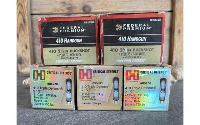 100 Rounds 2-1/2" Federal & Hornady .410 Gauge Shells
