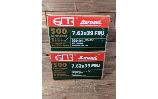 1,000Rounds of Barnaul Steel Cased 7.62X39mm Ammunition