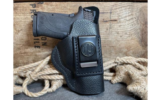 Smith & Wesson M&P Shield EZ 3.6" 9mm w/ Leather Holster, no box - Pre-Owned