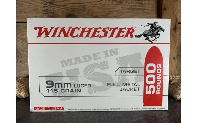 500 Rounds of Winchester 9mm Target Ammunition