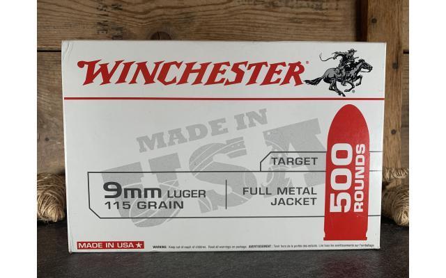 500 Rounds of Winchester 9mm Target Ammunition