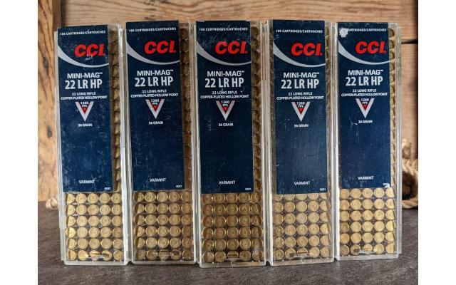 500 Rounds of CCI Mini-Mag 36Gr .22LR Ammunition