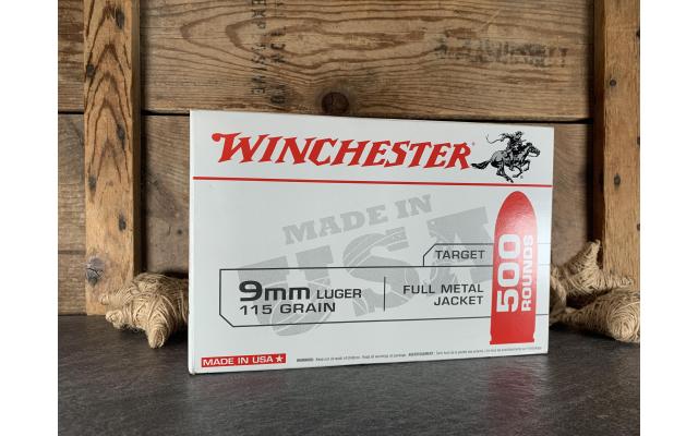 500 Rounds of Winchester 9mm Target Ammunition