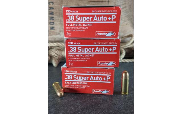 150 Rounds of Aguila 130Grain .38Super +P Ammo