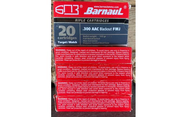 100 Rounds of Barnaul .300Blk Target Ammunition