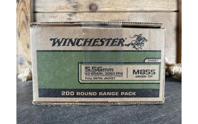 200 Rounds Winchester 62gr 5.56mm FMJ