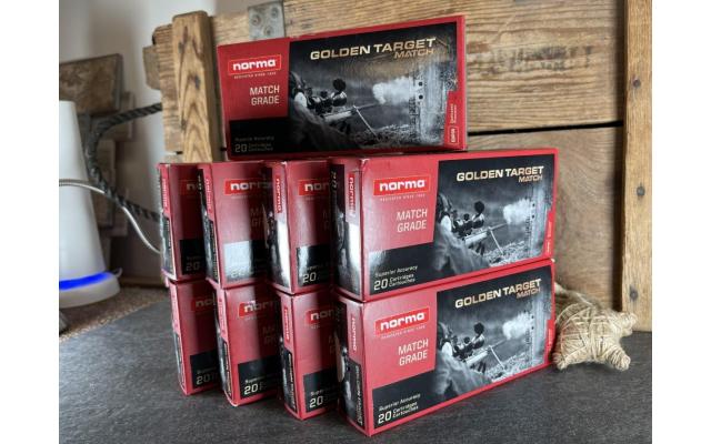 80 Rounds Norma USA Golden Target Match 143gr 6.5PRC Ammo