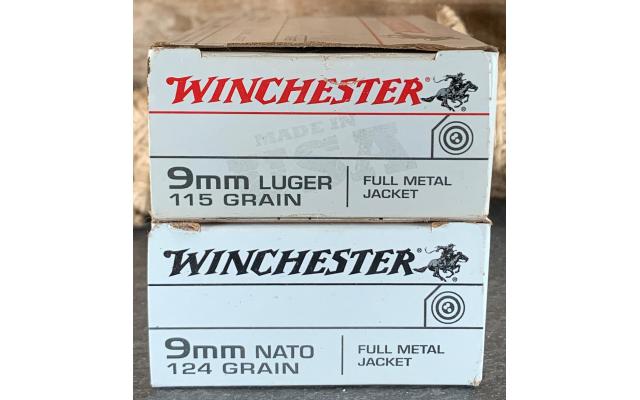 100 Rounds of Winchester 9mm Target Ammunition