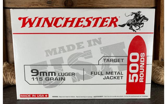 500 Rounds of Winchester 9mm Target Ammunition