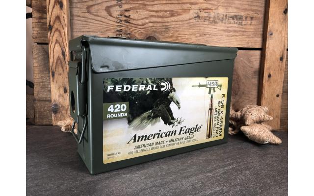 420 Rounds of Federal 5.56 NATO Green Tip - We Do Not Ship Ammo