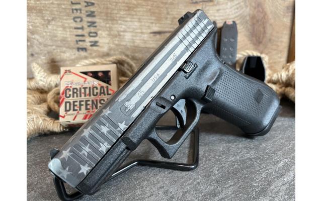 Glock 45 Gen 5 Elite Titanium Battle Flag 4" 9mm w/ 20rd box Critical Defense ammo  - NEW!