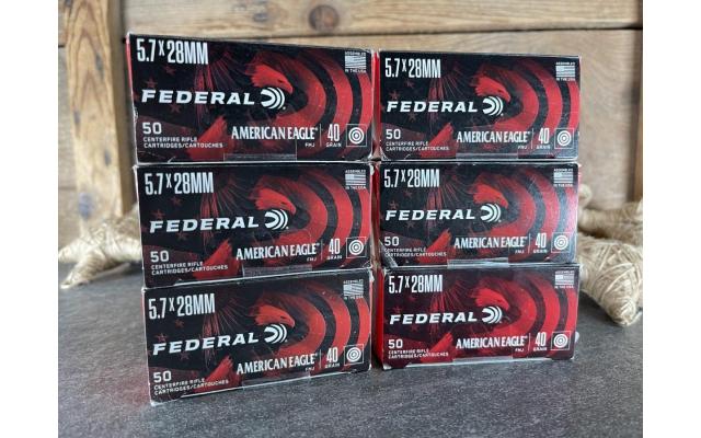 300 Rounds Federal American Eagle 40gr 5.7x28mm