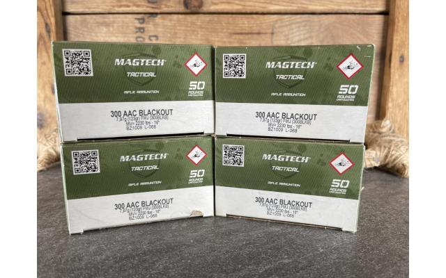 200 Rounds Magtech Tactical 123gr .300AAC Blackout