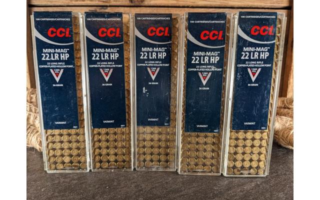 500 Rounds of CCI Mini-Mag 36Gr .22LR Ammunition