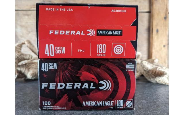 200 Rounds of Federal 180Gr .40S&W FMJ Ammunition