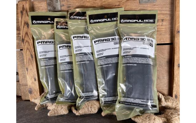 Set of FIVE Magpul PMAG 30 Round Magazines - NEW!