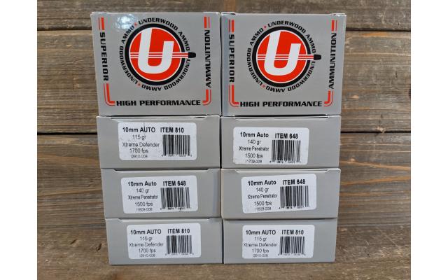 160 Rounds of Underwood 10mm Defense Ammunition