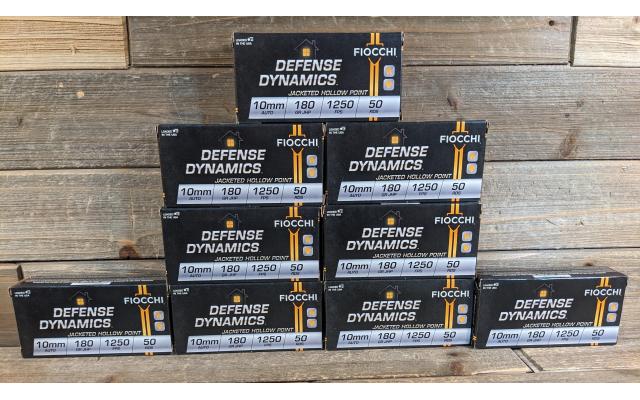 450 Rounds of Fiocchi 10mm Defense Dynamics JHP Ammo