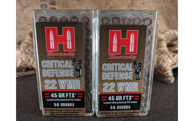 100 Rounds of Hornady Critical Defense .22WMR Ammunition