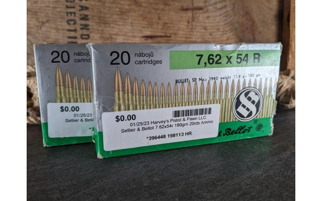 40 Rounds of Sellier & Bellot 180Gr 7.62X54R Ammo