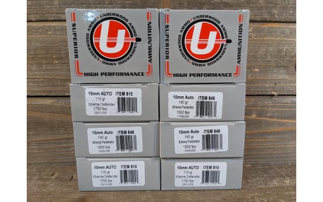 160 Rounds of Underwood 10mm Defense Ammunition