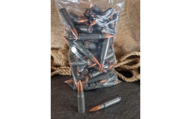 100 Rounds of Loose Steel Cased 7.62X39mm Ammo