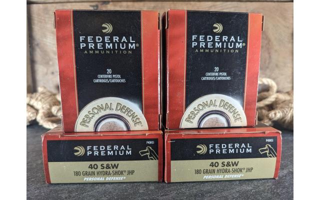 80 Rounds of Federal 180 JHP .40S&W Ammo