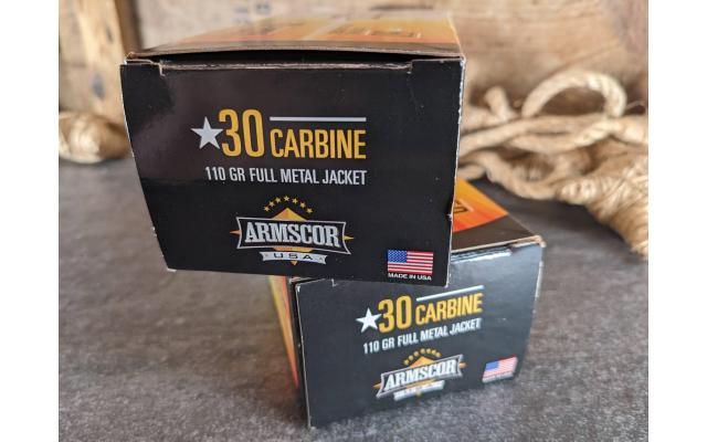 100 Rounds of Armscor 110Grain 30Carbine FMJ Ammo