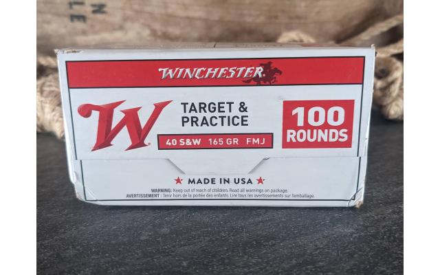 100 Rounds of Winchester 165Gr .40S&W Target Ammo