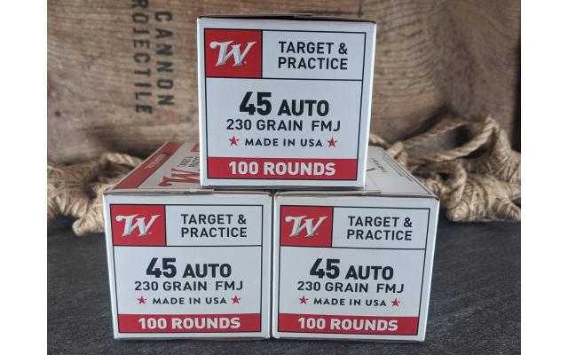 300 Rounds of Winchester .45ACP 230Gr Target Ammo