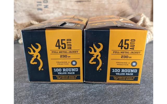 200 Rounds of Browning 230Gr .45ACP Target Ammo