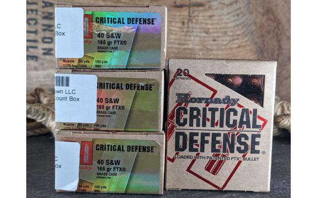 80 Rounds of Hornady Critical Defense .40S&W HP Ammo