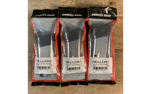 Three Springfield Armory Hellcat 15 Round Magazines