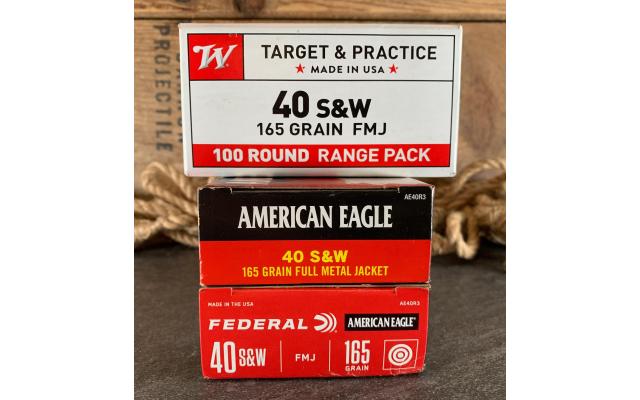 200 Rounds of .40S&W 165Gr FMJ