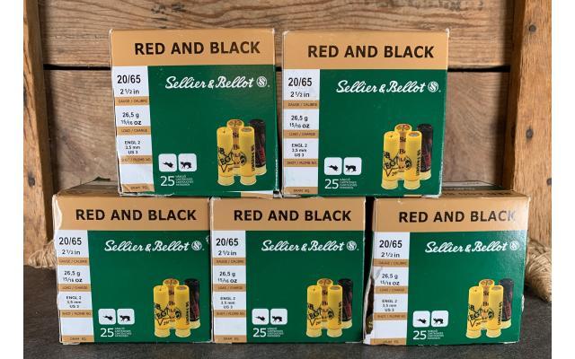 125 Rounds of Sellier & Bellot 20ga 2 1/2" 3 Shot Ammunition