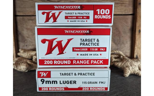 500 Rounds of Winchester 9mm Target Ammunition