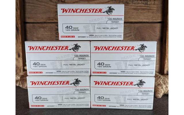 500 Rounds of Winchester .40S&W Target Ammunition