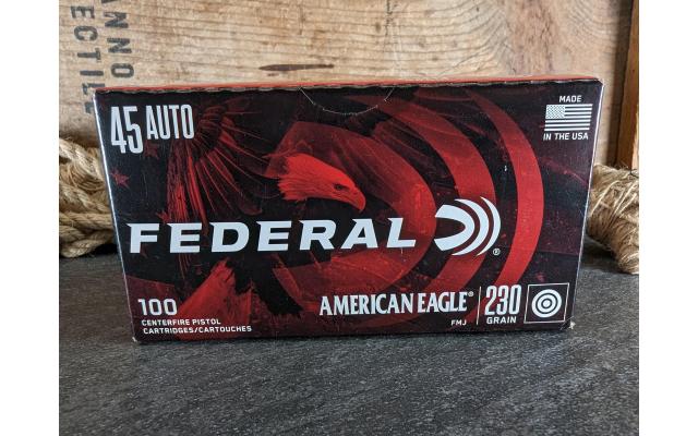 100 Rounds of Federal 230Grain .45ACP Target Ammo