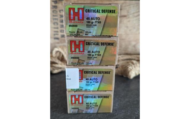 80 Rounds of Hornady Critical Defense .45ACP Ammo