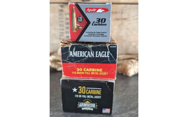145 Rounds of .30Carbine Target Ammo