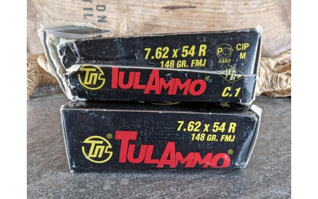 39 Rounds of Tul Ammo 148Gr 7.62X54R FMJ