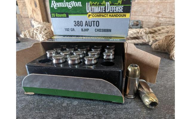 60 Rounds of Remington 102Grain .380ACP HP Ammo