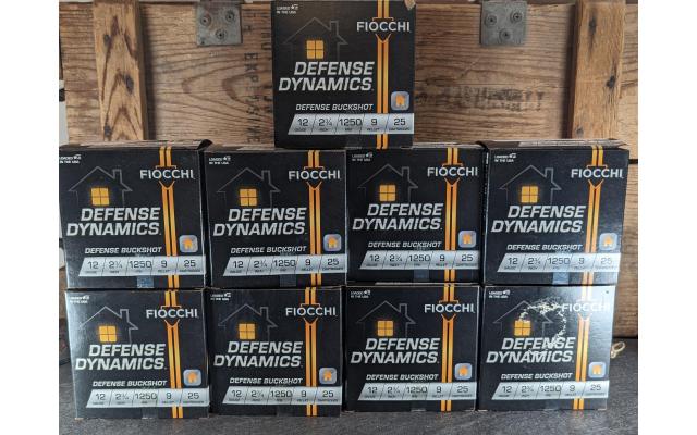 225 Rounds of Fiocchi 2-3/4" Buckshot 12Gauge Ammo