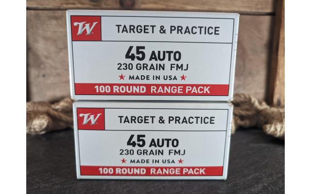 200 Rounds of Winchester 230Gr .45ACP Target Ammo