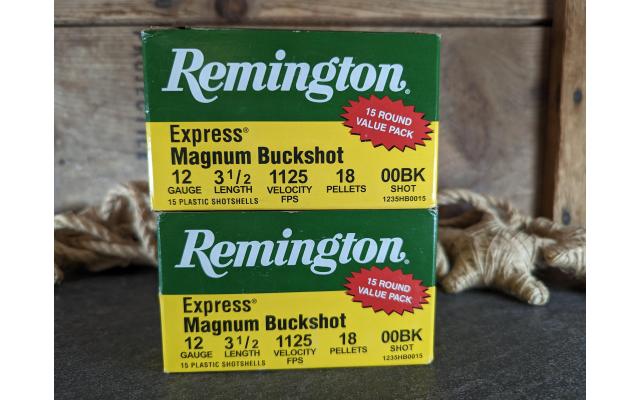 30 rounds of Remington 00Buck 3-1/2" 12Ga Ammo