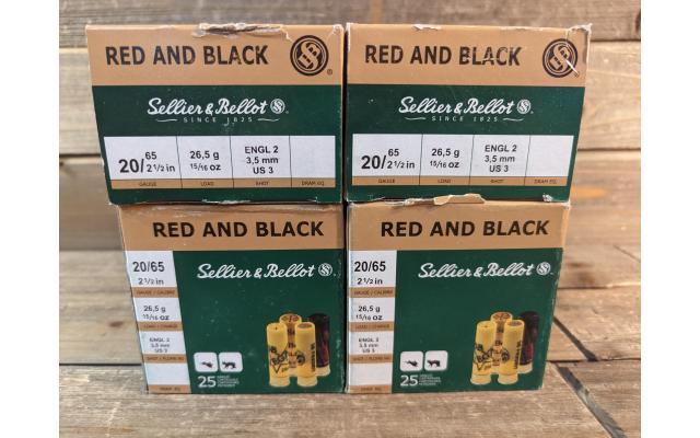 100 Rounds of Sellier & Bellot 20Gauge #3 Shot