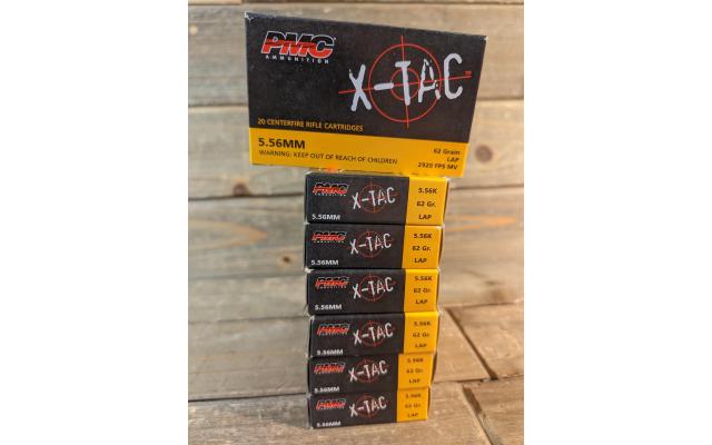 120 Rounds of PMC X-Tac 62Gr 5.56NATO Ammo
