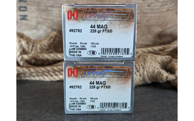 40 Rounds of Hornady 225Gr .44Magnum Leverevolution Ammo