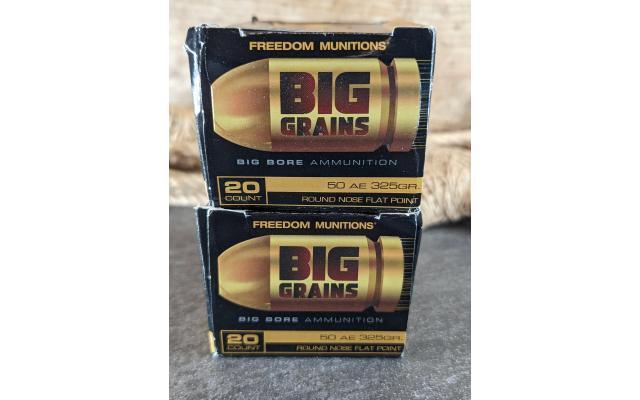 40 Rounds of Freedom Munitions 50AE 325Grain Ammo