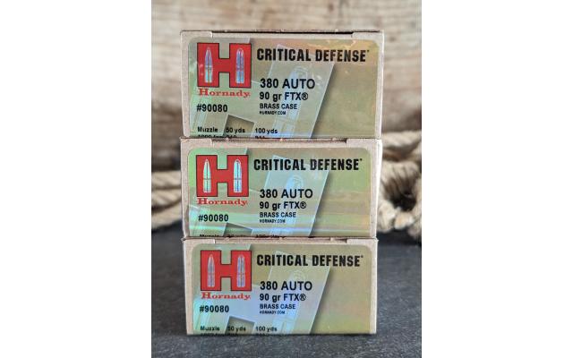 75 Rounds of Hornady .380ACP HP Ammo